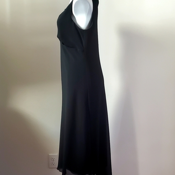 Connected Appeal Black Sleeveless V-Neck Evening Gown Dress Size 6 - Picture 4 of 10